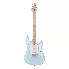 Guitarra Eléctrica Sterling Cutlass Ct30sss De Álamo Daphne Blue Con Diapasón De Arce