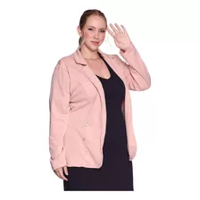 Blazer Plus Size Alongado Acinturado G1 G2 G3 Neoprene