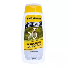 Shampoo Matacura 200ml Limpa Hidrata Cães Gatos Anti Pulgas 