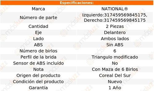 2- Mazas Delanteras Sin Abs K2500 Suburban 92/94 National Foto 4