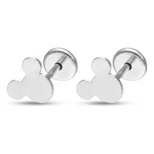 Aros Abridores Mickey Mouse Plata 925 Bebe Nena