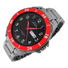 Reloj Montreal Hombre Ml1062 Doble Calendario Malla De Acero