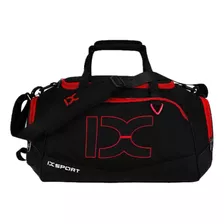 Maleta Deportiva Gym Viaje Mochila Fitness Súper Calidad Ix Color Negro Con Rojo