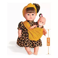 Boneca Ayana Mãe E Filha De Vinil Articulada 40cm Adijomar