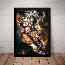 Quadro Arte Dragon Ball Super Goku Instinto Superior