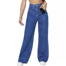 Calça Wide Leg Jeans Pantalona Destroyed Rasgado Lançamento