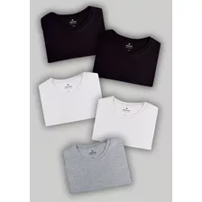 Kit Com 5 Camisetas Femininas Básicas Hering