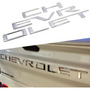 Chevrolet - Emblema - Made In Usa Silver Y Gold Chevrolet Silverado