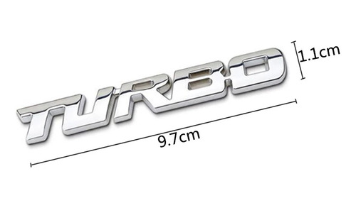 Emblema Turbo 3d  Lujo Metal Foto 2