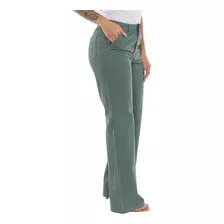 Calca Jeans Feminina Sarja Wide Leg Confortavel Moderna 