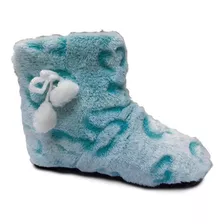 Pantufla Calcetín Niño Antideslizante Corazón Turquesa Mike`