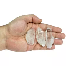 3 Pontas Brutas Pedra Cristal Quartzo Transparente Natural 