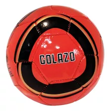 Pelota Golazo Mini De Cuero Color Rojo/negro