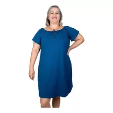 Vestido Manga Curta Feminino Plus Size Ciganinha Midi 