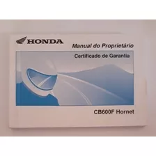 Manual Do Proprietário Honda Cb600f Hornet 2005 (novo)