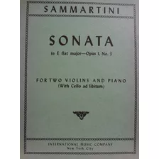 Partitura 2 Violinos E Piano Sonata Op 1 Nº 3 Sanmartini