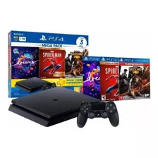 Console Playstation 4 Ps4 Slim 1tb Mega Pack 3 Jogos