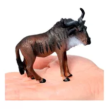 Gnu Africano Animais Selvagens De Borracha 12 Cm