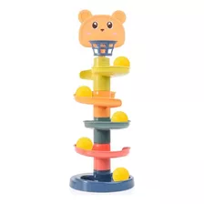 Juego Didáctico Torre Tobogán Y Pelotas Rodante Bebes Niños