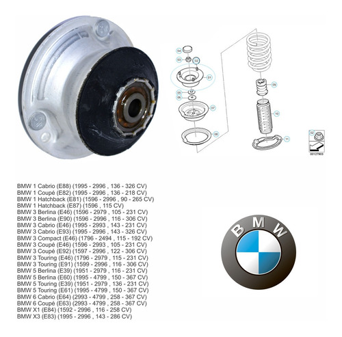 Base Amortiguador Delantero Bmw 1,3,5,6,x1 (e46-e90) Foto 6