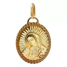 Medalla Oro Amarillo De 10k Medio Busto Virgen De Guadalupe