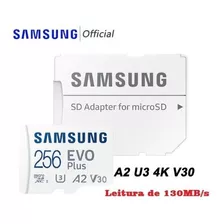 Tarjeta De Memoria Micro Sdxc Samsung Evo Plus De 256 Gb Y 130 Mb/s