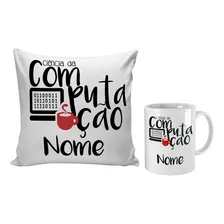 Almofada E Caneca Personalizada Com Nome Profissão Presente