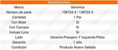 Set 2 Espejos Renault Megane I 95_00 Generica Foto 3