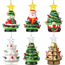 Mini Arbol De Navidad De Ceramica De 4 5 Pulgadas Con Luces