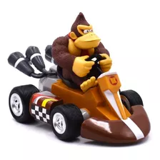 Boneco Donkey Kong Dirigindo Carro Corda Mario Kart Corrida