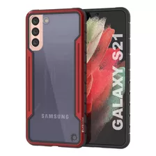 Funda Para Samsung Galaxy S21 - Transparente/rojo
