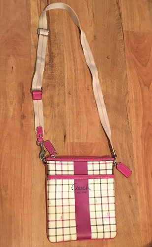 coach checkered bolsa