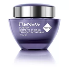 Avon Renew Platinum 55+ Creme Anti Idade Dia 50g Tipo De Pele