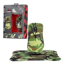 Kit Mouse Gamer 3200dpi + Mousepad Camuflado Xtrike Xbox Pc