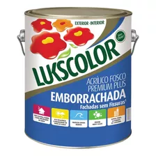 Tinta Emborrachada Acrílica Lukscolor Fosco Branco 3,6l