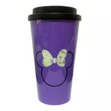 Vaso Cafe Te Minnie Mouse Con Tapa 520ml Violeta