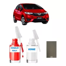 Tinta Tira Risco Automotivo Honda City Vermelho Rally C/cera