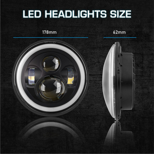 Z Faro Led Redondo De 7 Pulgadas Para Camin 4 X 4 Foto 6