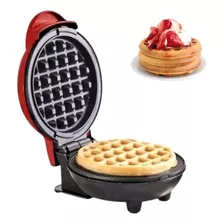 Mini Wafflera Electrica Antiadherente Pancakes 350w Led