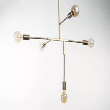 Lustre Pendente Prizi Dourado Directions Five - 100cm