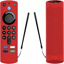 Funda Compatible Con Amazon Fire Tv Alexa Voz Azul Color Rojo