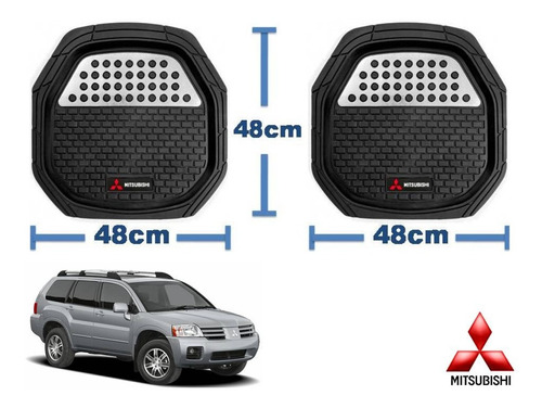 Tapetes 4pz Charola 3d Logo Mitsubishi Endeavor 2004 A 2008 Foto 3