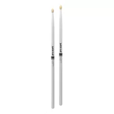 Baquetas Palillo Promark 5a Punta Madera Blanco White Tx5aw