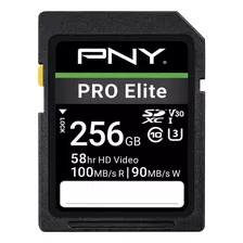 Tarjeta De Memoria Flash Pny Pro Elite Clase 10 Sdxc 256 Gb