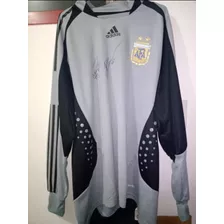 Buzo Arquero Seleccion Argentina 2008 Firmado X Messi Y Kun