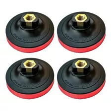 4x Suporte Para Lixa Com Velcro E Espuma 100mm 4 Polegadas