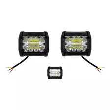 Par Faro 20 Led Tipo Dually Auxiliar Luz Fija Y Estrobo