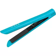 Plancha Pelo Alisadora Metálica / De Goma Soleil Profesional Color Azul Turquesa