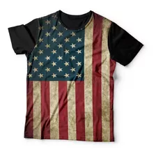 Camisa Camiseta Estampada Eua Bandeira Estados Unidos
