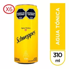 Agua Tónica Schweppes Lata Gaseosa Original - 310ml Pack X6